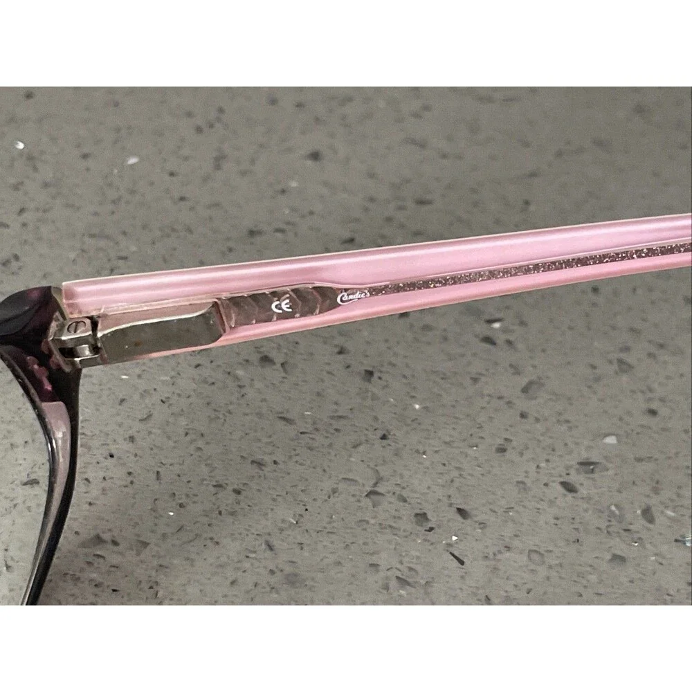 Candie’s Eyeglasses Frames ONLY C Nicolete BLK 44-16-130 Black/Pink Full Rim